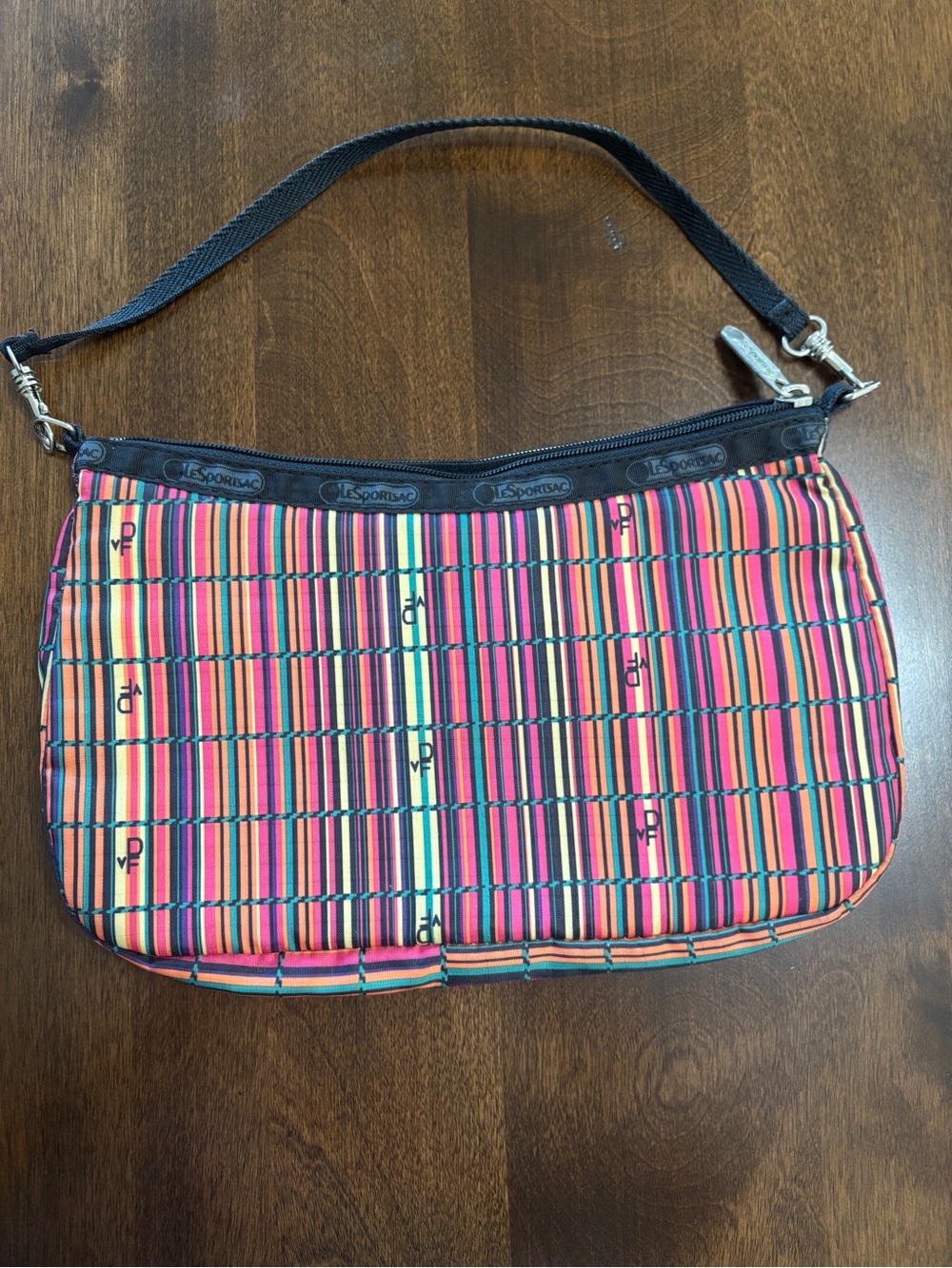 LeSportsac Pink Multi Stripe Wristlet